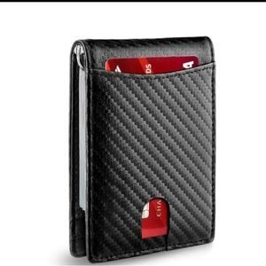 Minimalist Mens Wallet Genuine / PU Leather Credit Card Rfid Blocking